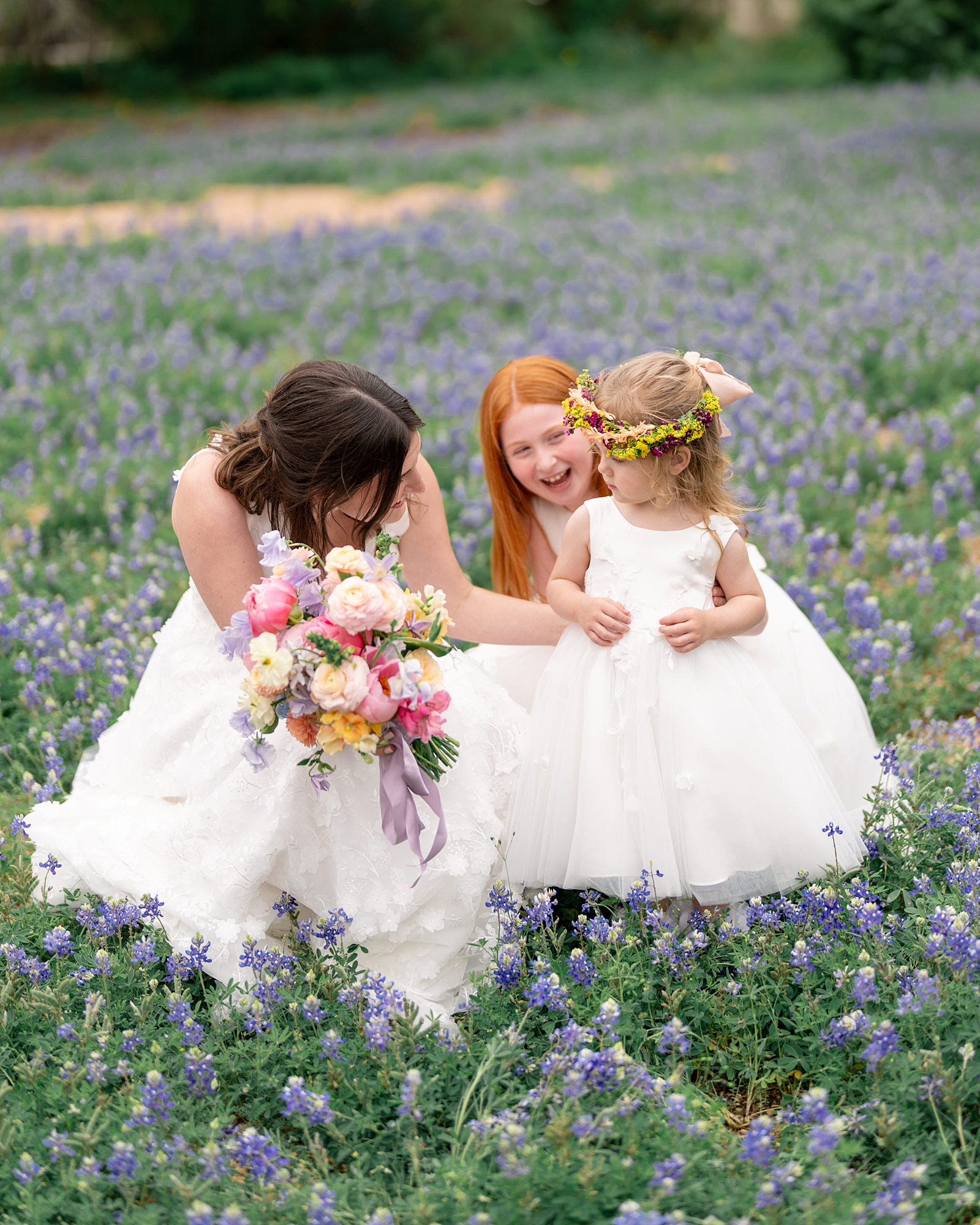 spring wedding at Greenhouse at Driftwood Suzie & Matt in blue bonnets