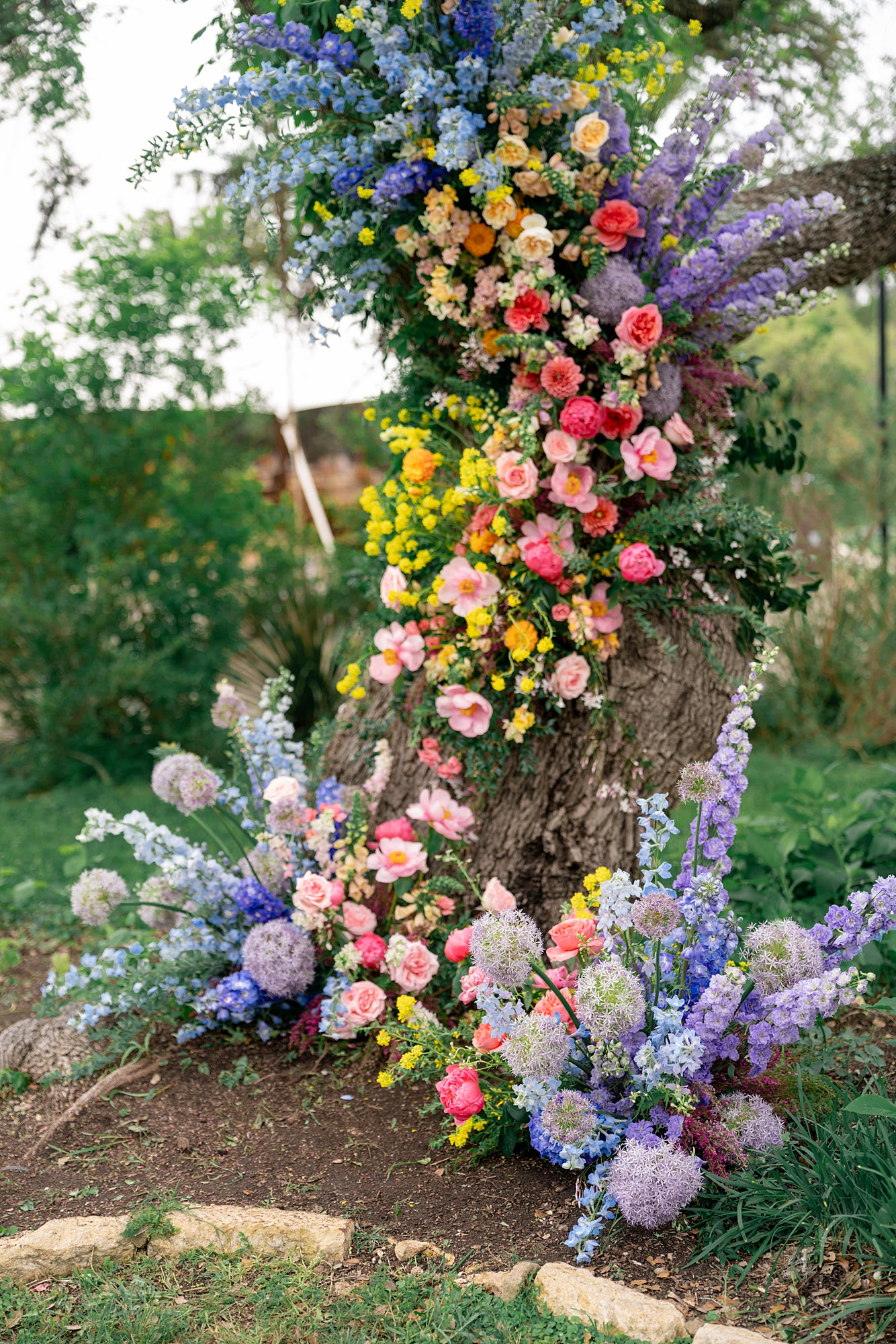 garden style wedding Driftwood Texas ceremony