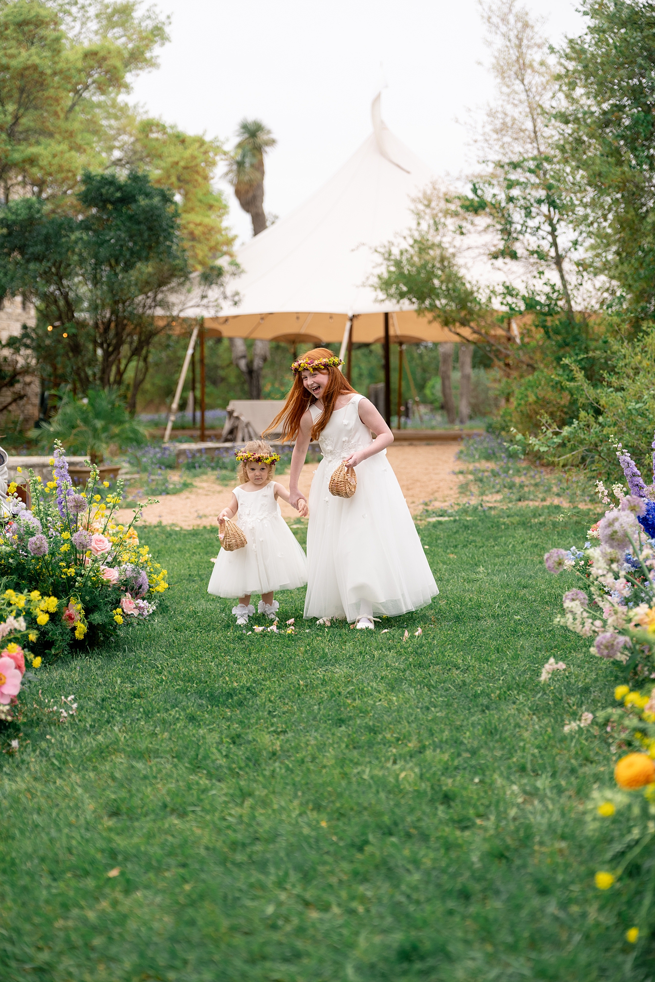 garden style wedding Driftwood Texas ceremony