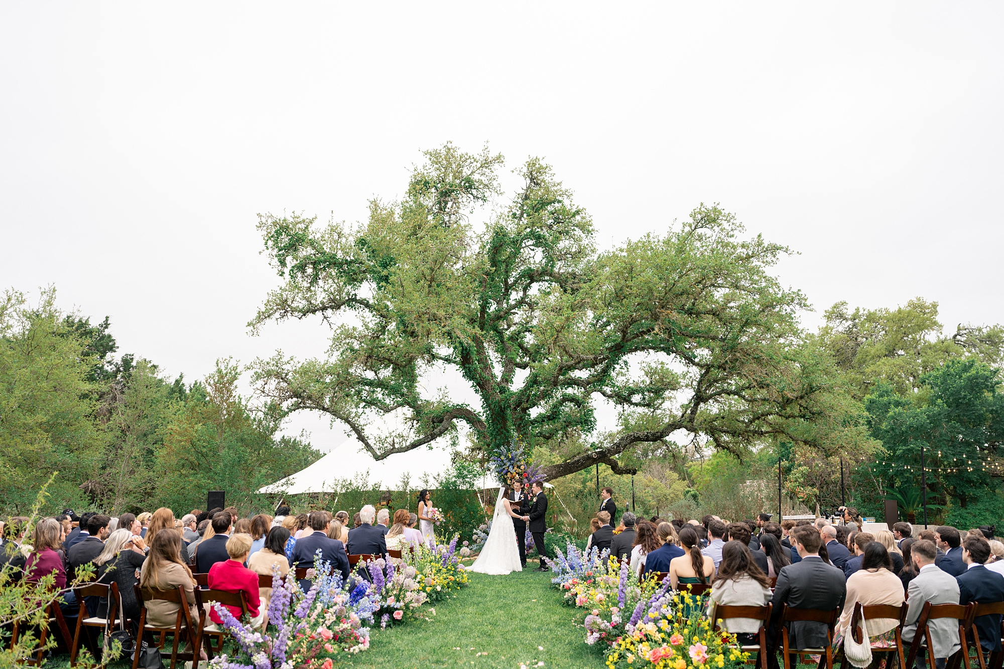 garden style wedding Driftwood Texas ceremony