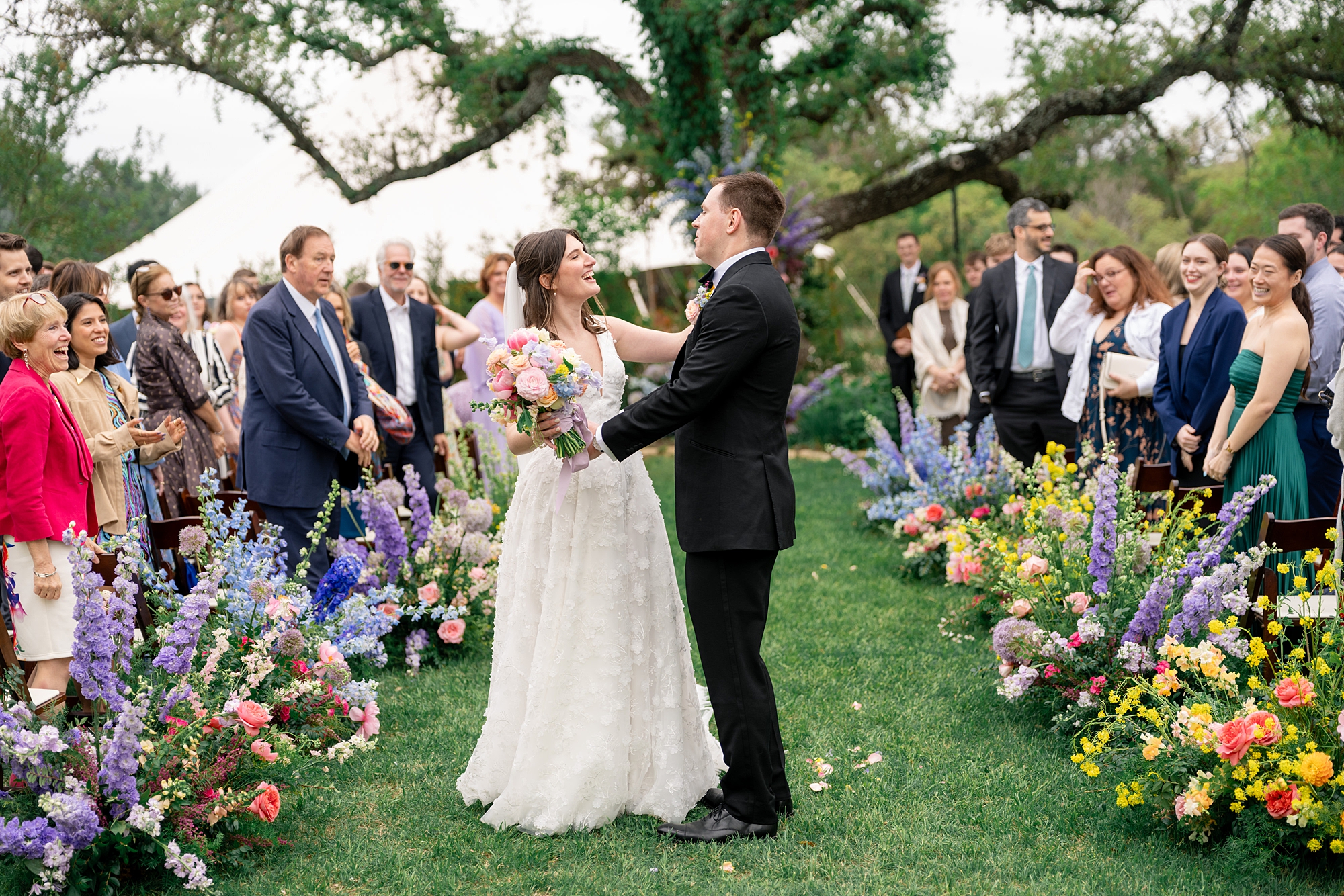 garden style wedding Driftwood Texas ceremony