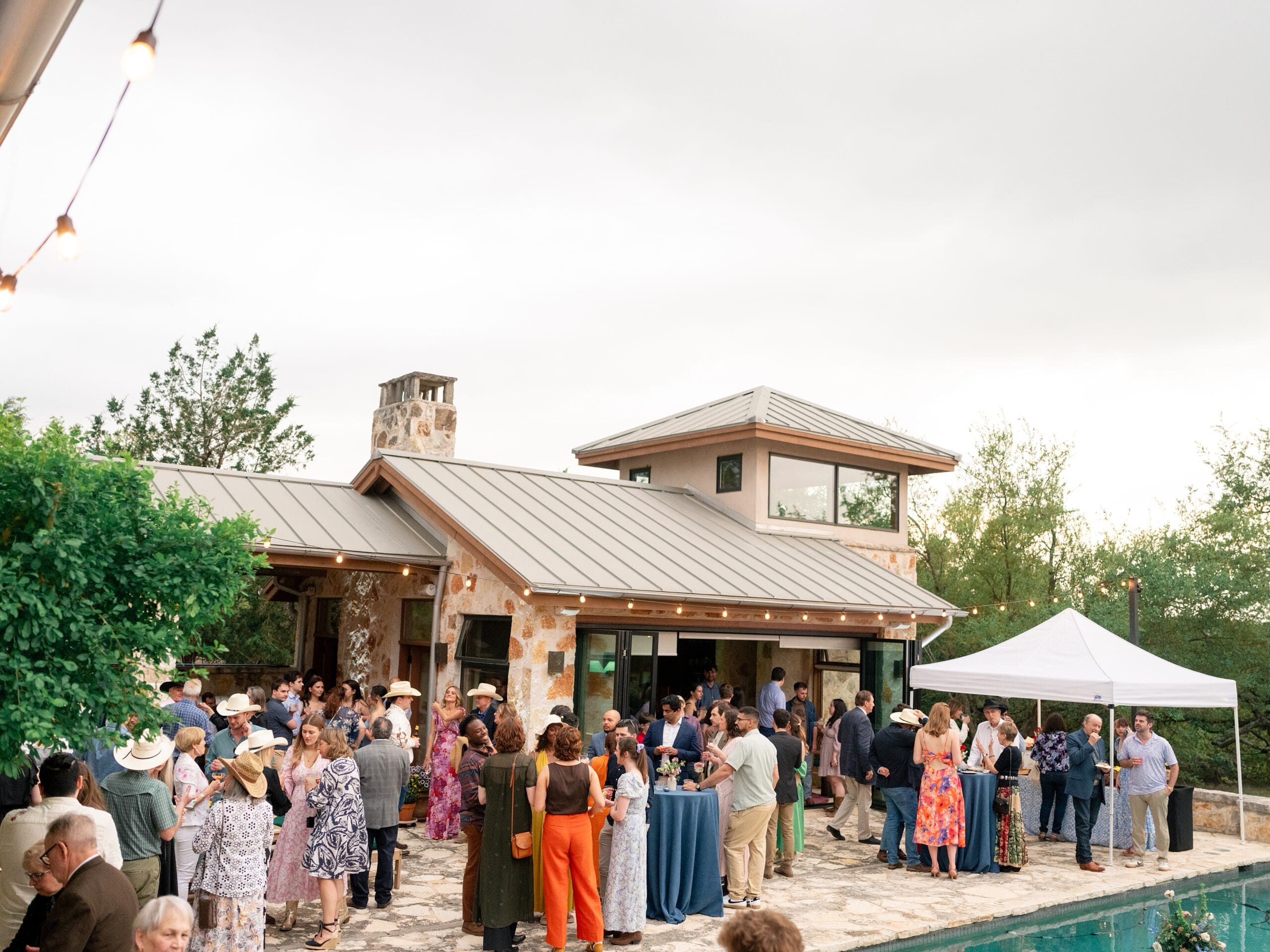 outdoor rehearsal dinner in hill country Texas