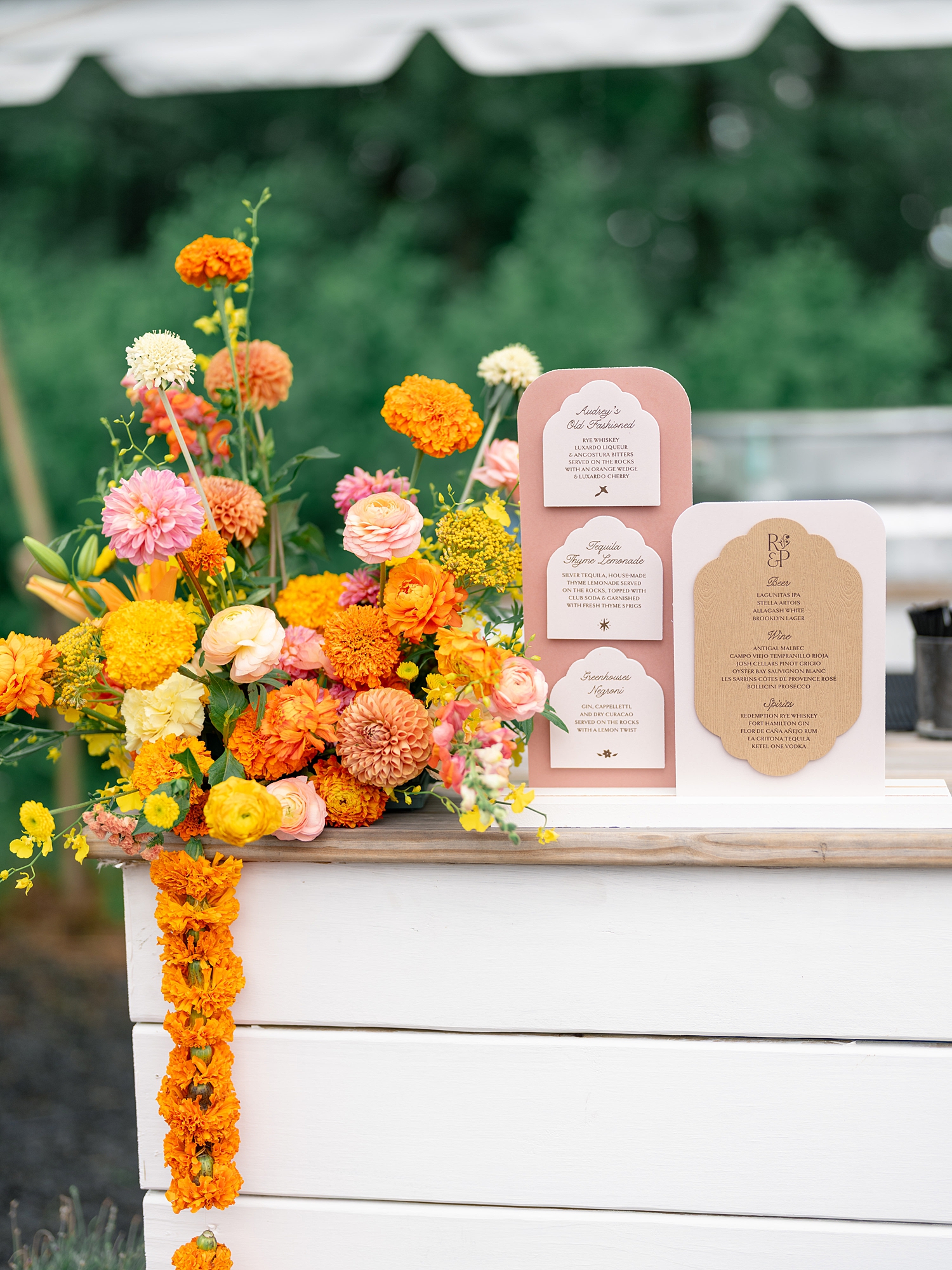 wedding at Audrey’s Farmhouse guesthouse estate reception details