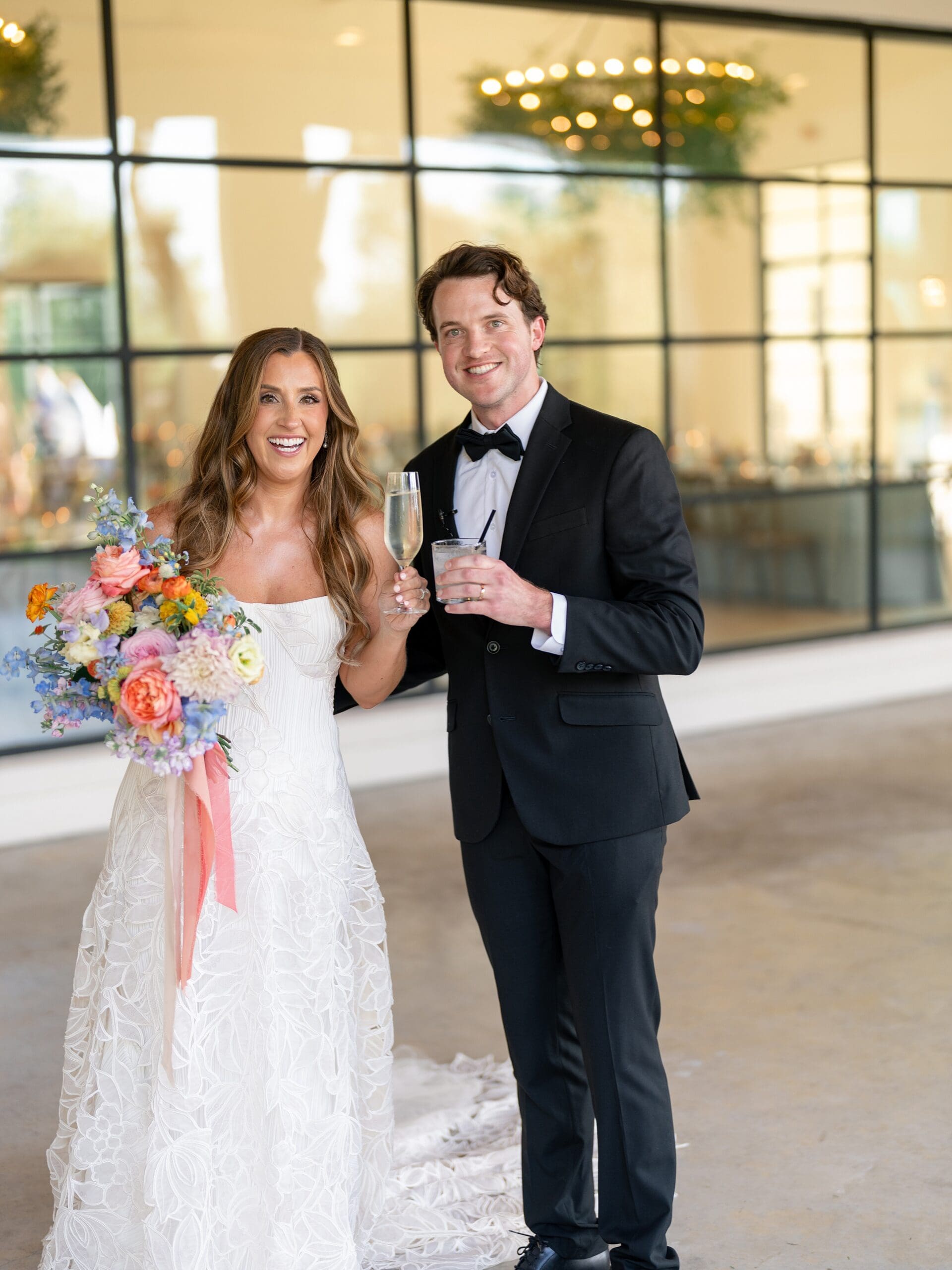 colorful wedding ceremony at The Arlo Austin