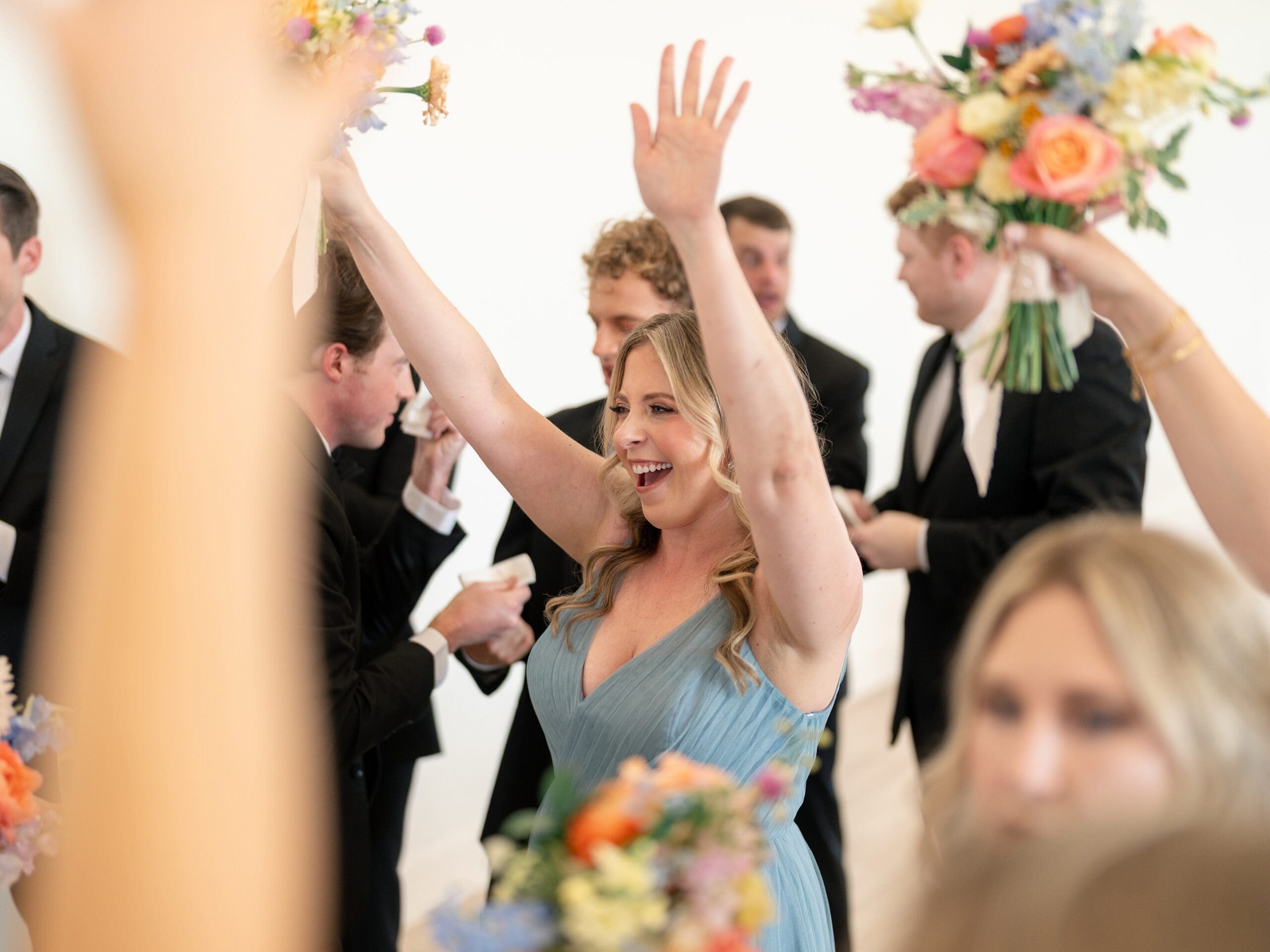 colorful wedding ceremony at The Arlo Austin