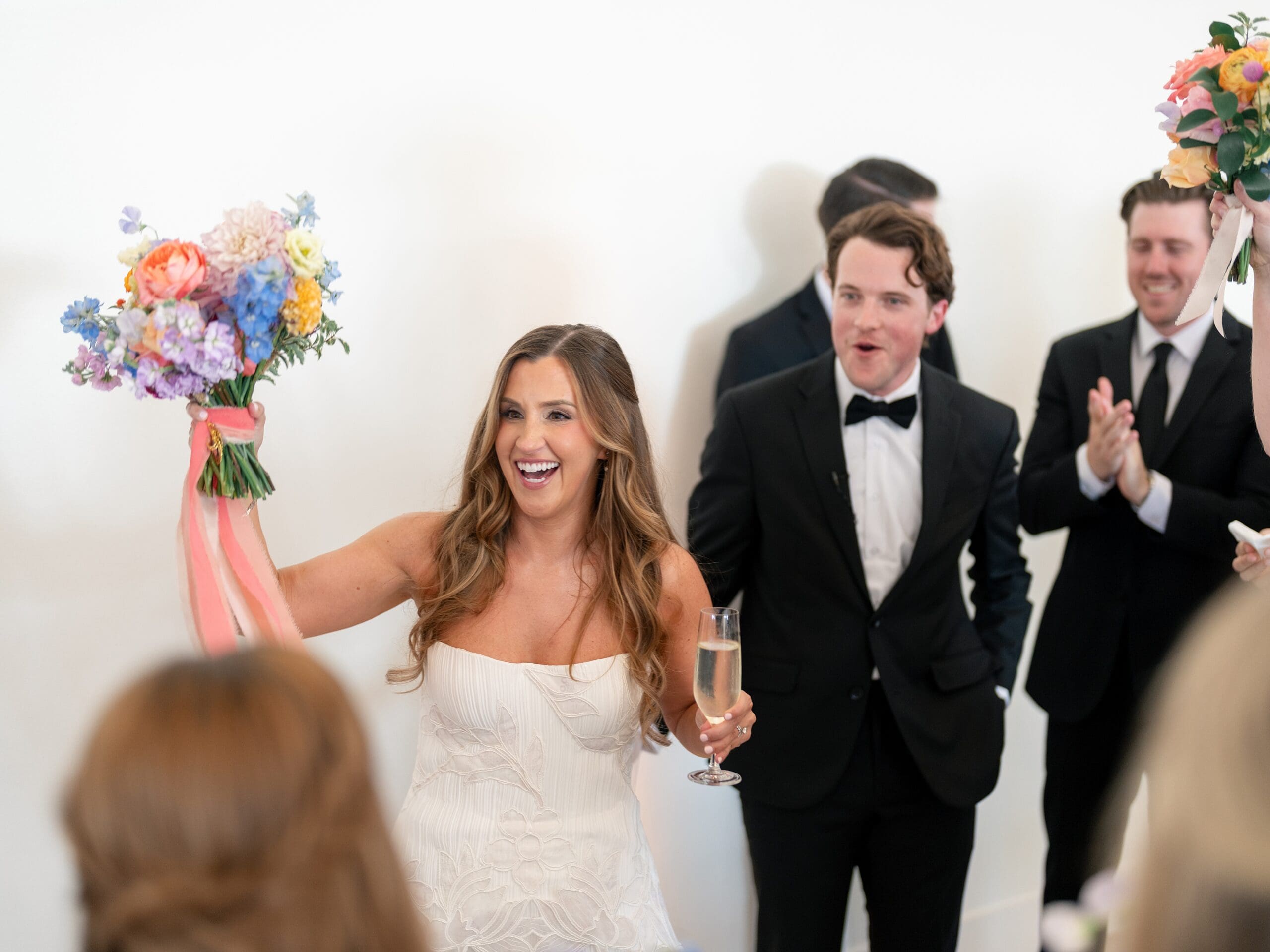 colorful wedding ceremony at The Arlo Austin