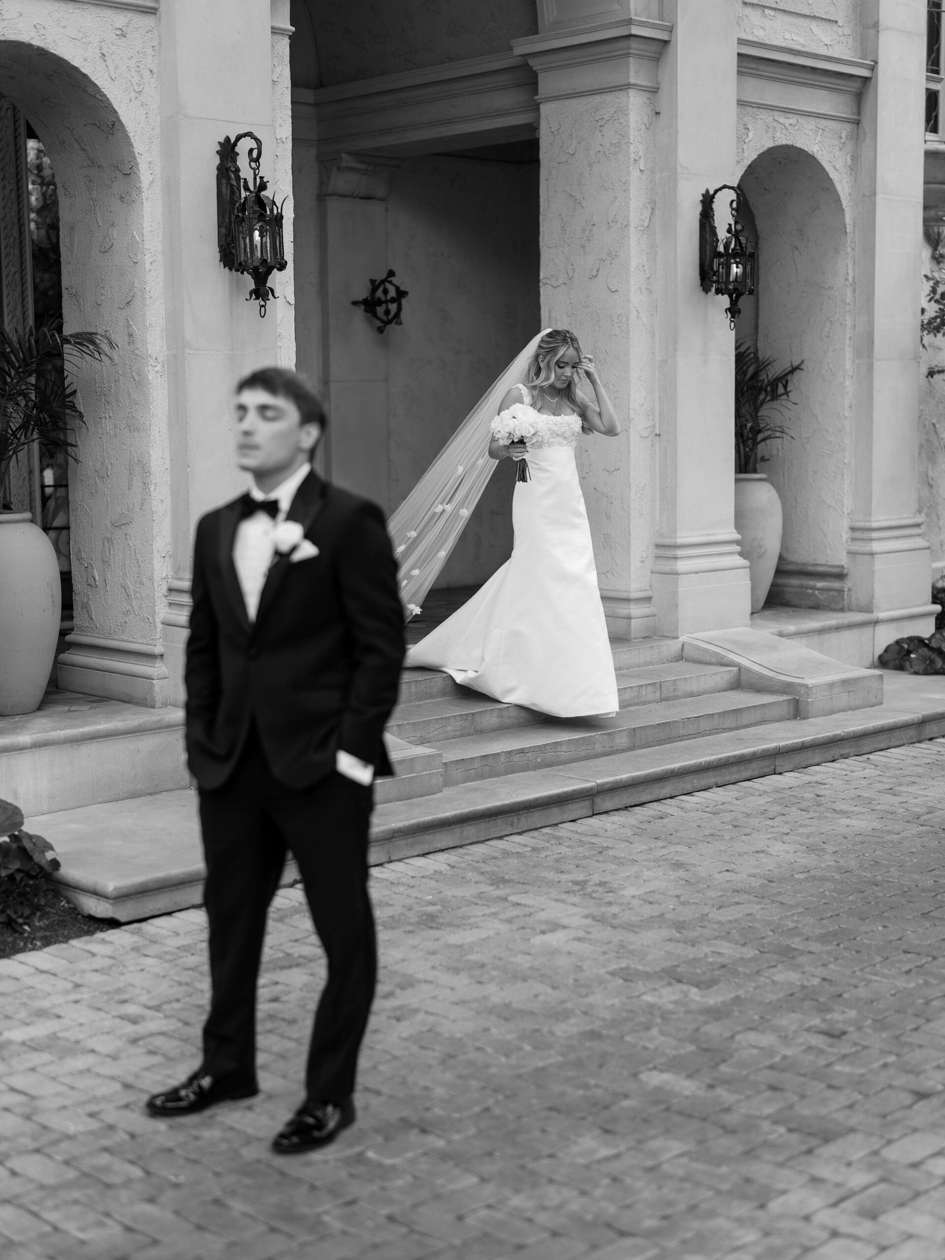 Romantic wedding portraits captured at Commodore Perry Estate, one of Austin's most iconic luxury wedding venues.